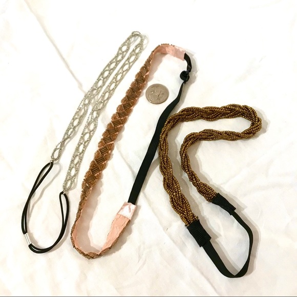 Bundle of (3) Special Occassion Beaded Headbands - Picture 3 of 6